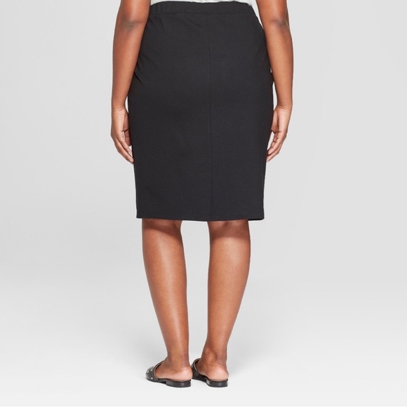 Women’s pull on pointe midi pencil skirt black size 1X - Picture 2 of 7